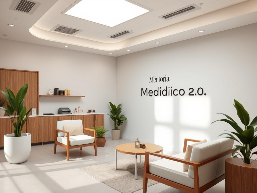 espaço relaxante no consultório médico